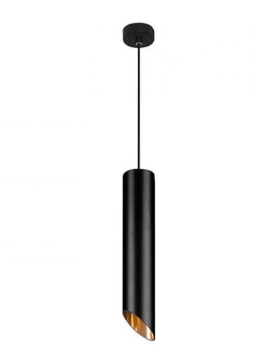 Pendent 54300X - pendent cylinder black+ gold