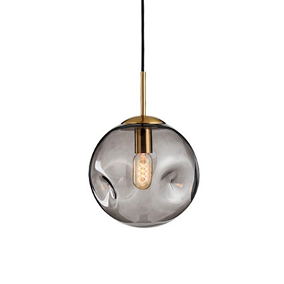 CH–D0709A pendent light grey glass D20cm E27