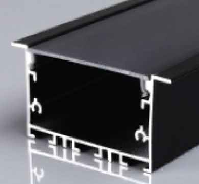 Aluminum Profile - Surface - BG-70A - 2M - BLACK + Diffuser BLACK 