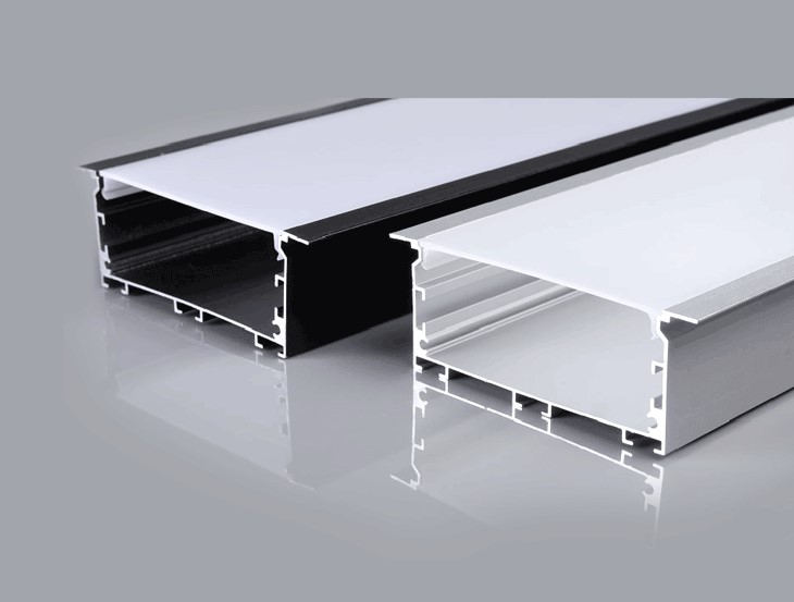 Aluminum Profile - Recessed - BG-12 - 2M - SILVER 