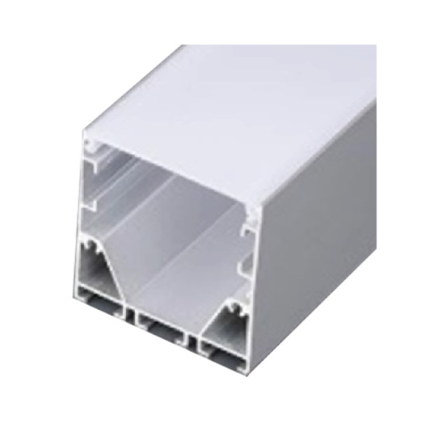 Aluminum Profile - Surface - BG-01 - 2M - SILVER 