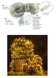 NET light N1515 - Size 1.5M x 1.5M -  Warm white - 220V With 8 fuctions controller