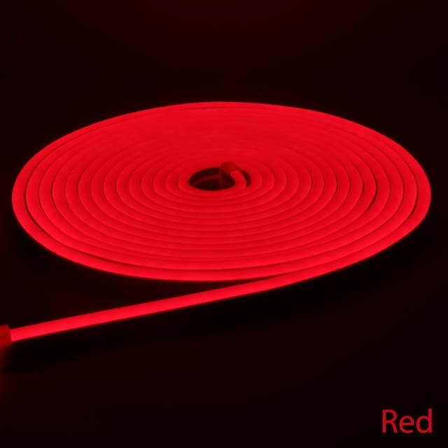 Led Neon Flex - RED - YH-2835-120P- 0612  - 12V - 11W - PCB width 8mm , IP65 ,Cutting size 25mm , 2 year warranty