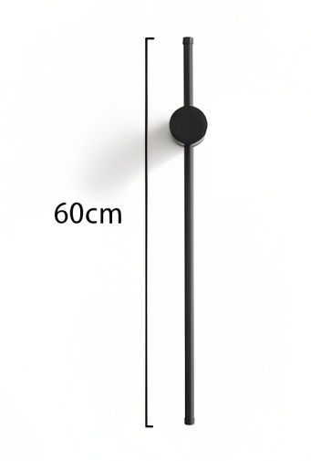 QYB2025-600 - LED 3000K - black - Size D80*H600MM