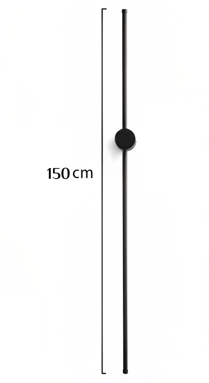 QYB2025-1500 - LED 3000K - black - Size D80*H1500MM