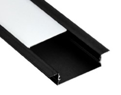 Aluminum Profile 3M - Recessed - QTS-615 - LUD3010 - BK