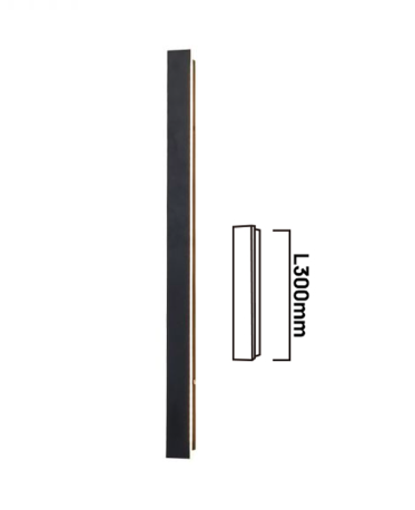 Wall Light QTS-23180-1 - 9W - 3000k - Chip:Sanan - Dimension:L300*W80*H45mm - 3years Warranty - Ip65 - 630LM