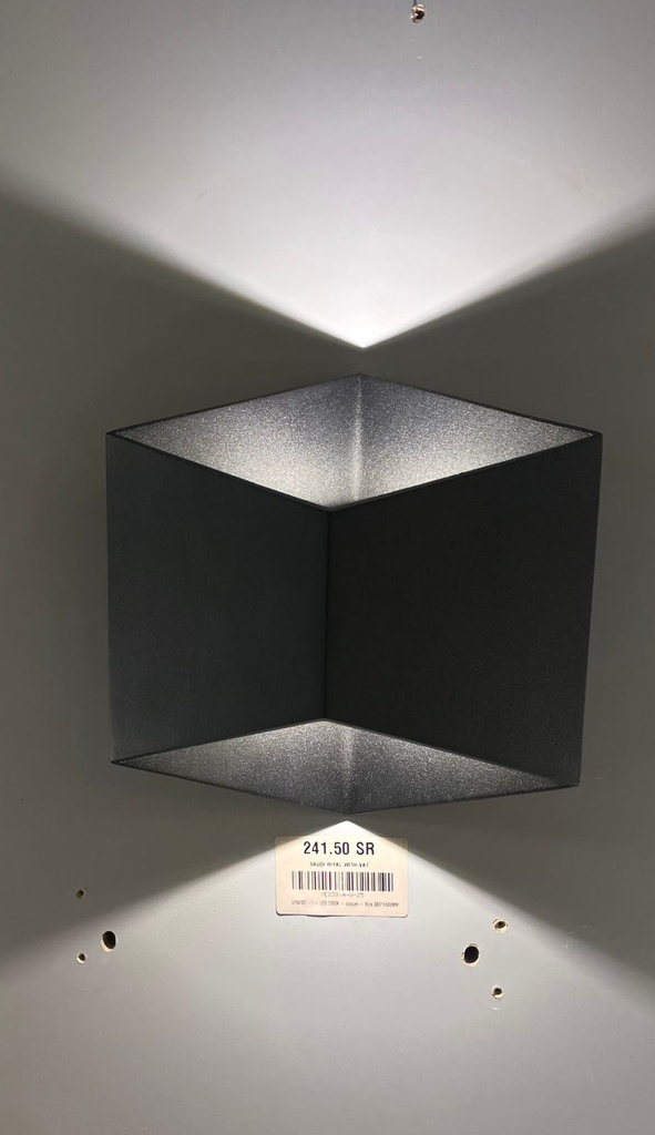 wall light - aluminum die casting 2x5w-3000-black IP54-220-240V-50/60HZ- BR - 097-2-3-B