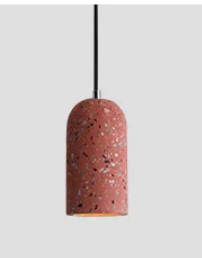 Terrazzo pendent - QTS-6072D - Color PINK - Size9.5*9.5*180