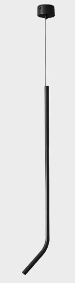 QTS-P30901 - BK - Single bend - LED - Size D30*H900mm