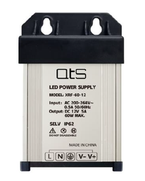XRF–60–12 / 12V 5A 60W IP62 QTS