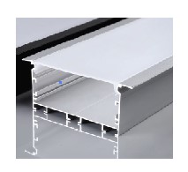 Aluminum Profile - Recessed - BG-72 - 2M - WHITE 