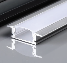 Aluminum Profile - Recessed - XT-163 - 2M - SILVER 