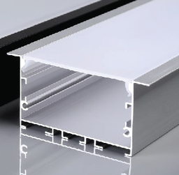 Aluminum Profile - Recessed - BG-38 - 2M - SILVER 