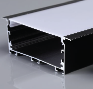 Aluminum Profile - Recessed - BG-12 - 2M - BK