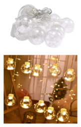 HL-XYQ - 8CM - 12PCS - 3M One set - 6ball +6ball - Warm white