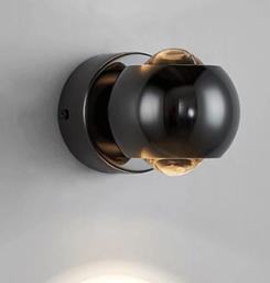 QYB0002-1 - COB LED with light 3000K - D80*H129MM - Electroplated Pearl Black