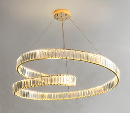 QYD2021-800 - LED 3000K - titanium gold+clear  - Size D800MM