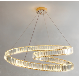 QYD2021-1000 - LED 3000K - titanium gold+clear  - Size  D1000MM