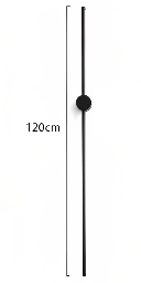 QYB2025-1200 - LED 3000K - black - Size D80*H1200MM