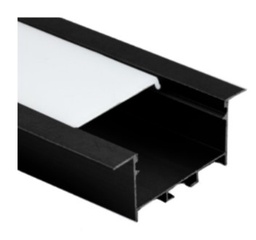 Aluminum Profile 3M - Recessed - QTS-749 - LUD3520 - BK