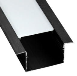 Aluminum Profile 3M - Recessed - QTS-600 - LUD2015 - BK