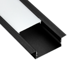 Aluminum Profile 3M - Recessed - QTS-31 - LUD1867 - bk