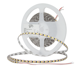 Strip - QTS-2835-5mm-120D - 10W/M - 50W Roll - 24V - 3000K - 1 led/cut - IP20 -  2years Warranty