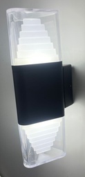 wall light - aluminum die casting 2x6w-3000-black IP54-220-240V-50/60HZ - 074-4-3-B