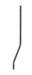 QTS-P30902 - BK - Double bend - LED - Size D30*H900mm